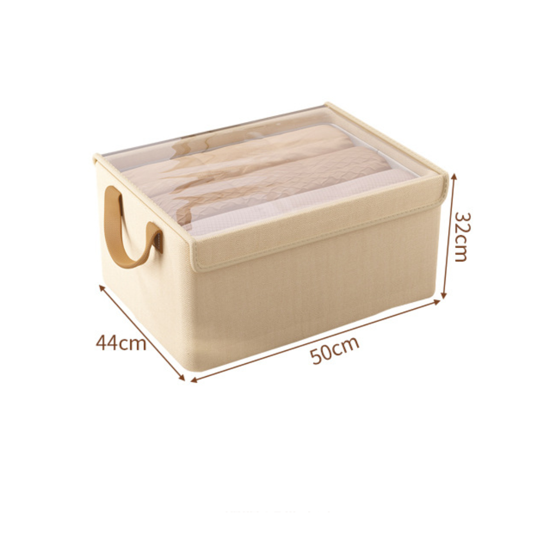 Clear View Foldable Wardrobe Storage Organizer