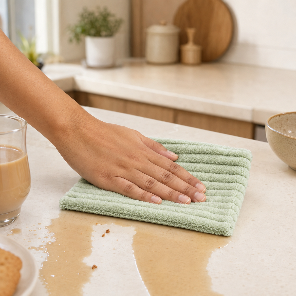Multipurpose Reusable Coral Fleece Kitchen Cleaning Cloth