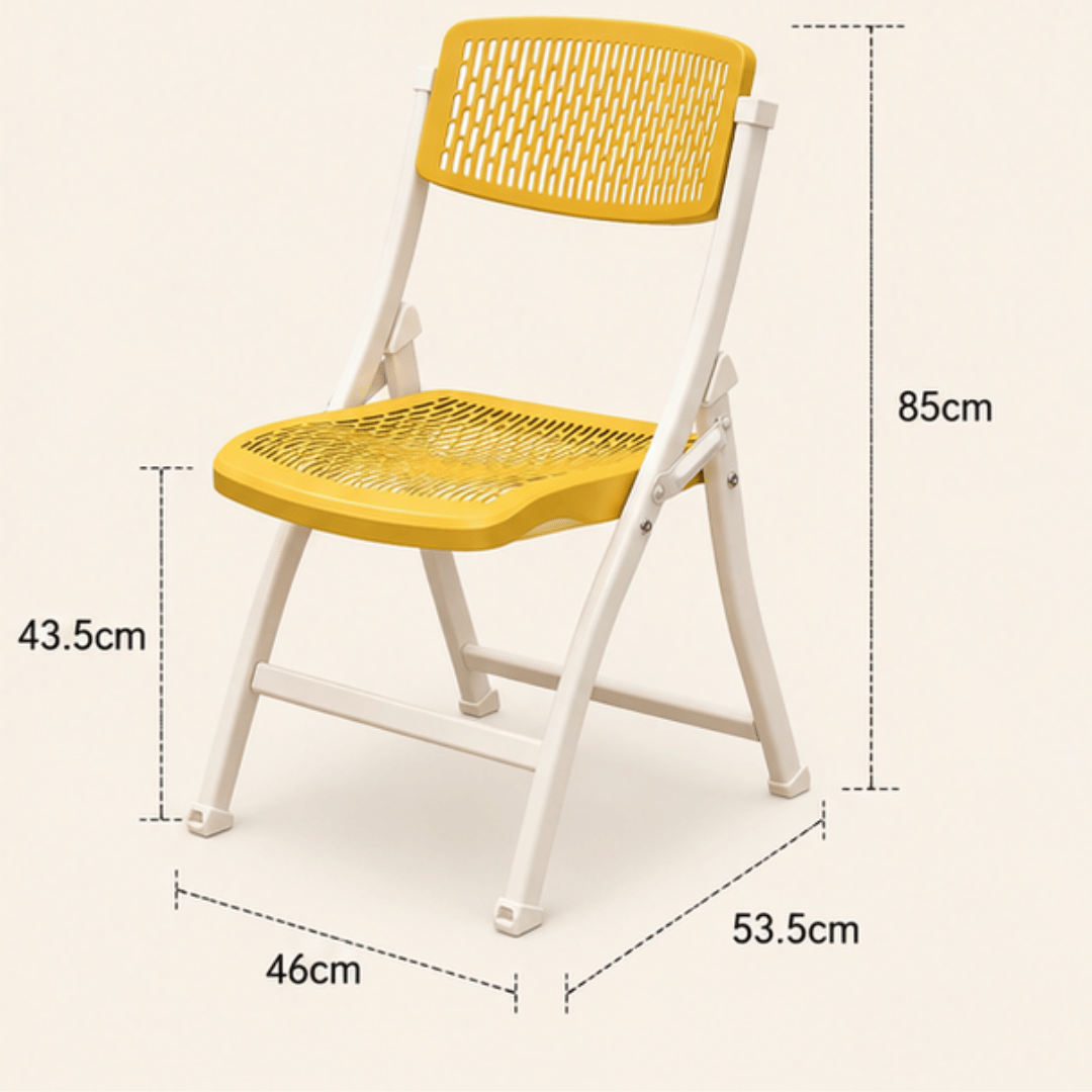 Ergonomic PP Plastic Folding Chair with Breathable Mesh