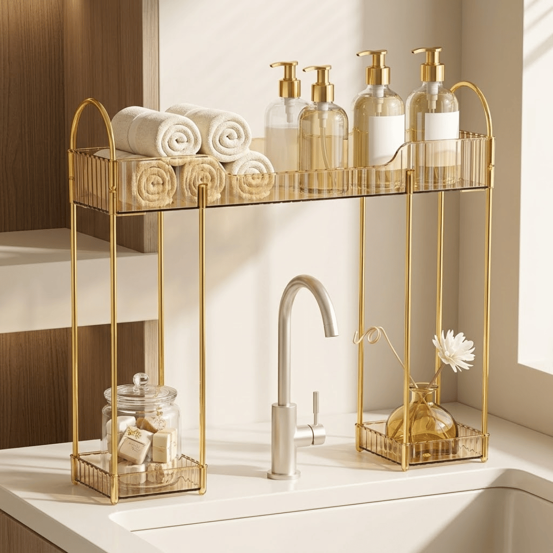 Over Faucet Washbasin Multipurpose Storage Rack