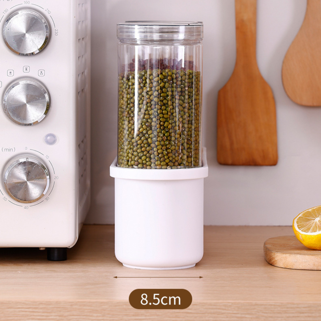 Multi Section Moisture Proof Transparent Storage Jar