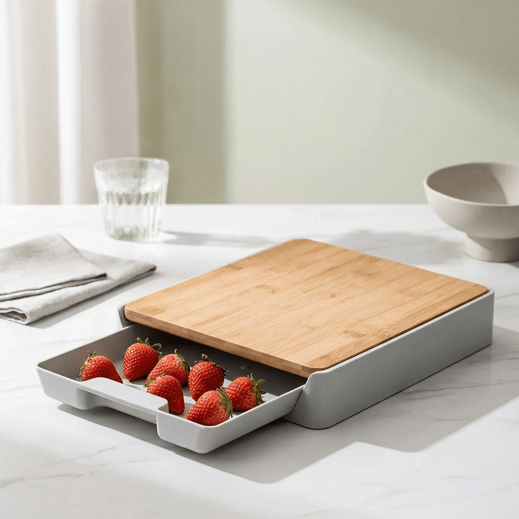 Homero Multipurpose Chopping Board with Removable Pull Out Drawer