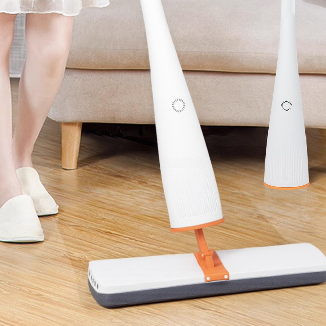 Homero Hand free PU Sponge Mop with Easy Drain Folding Rod With 2 Mop Head