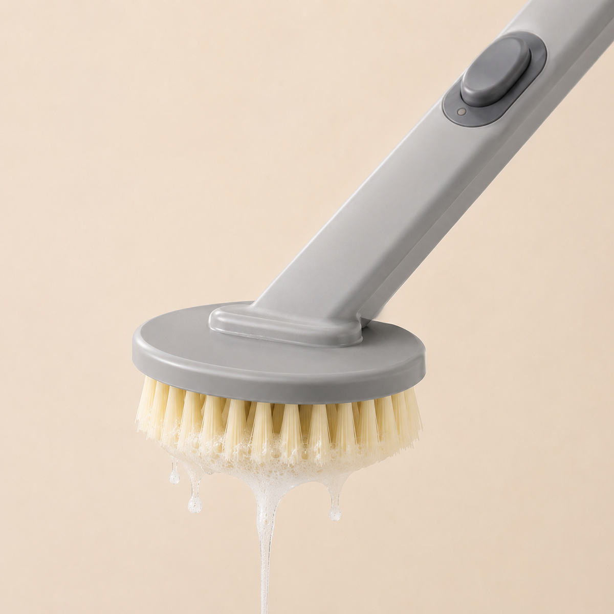 Soft Bristle Refillable Shower Bath Brush with Soap Dispenser
