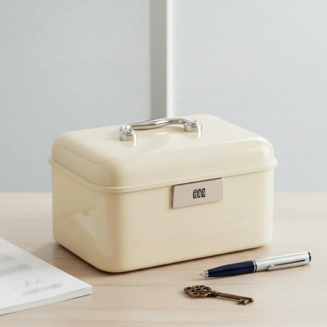 Double-Layer Heavy Duty Lockable Storage Organizer with 3 Digit Combination Lock