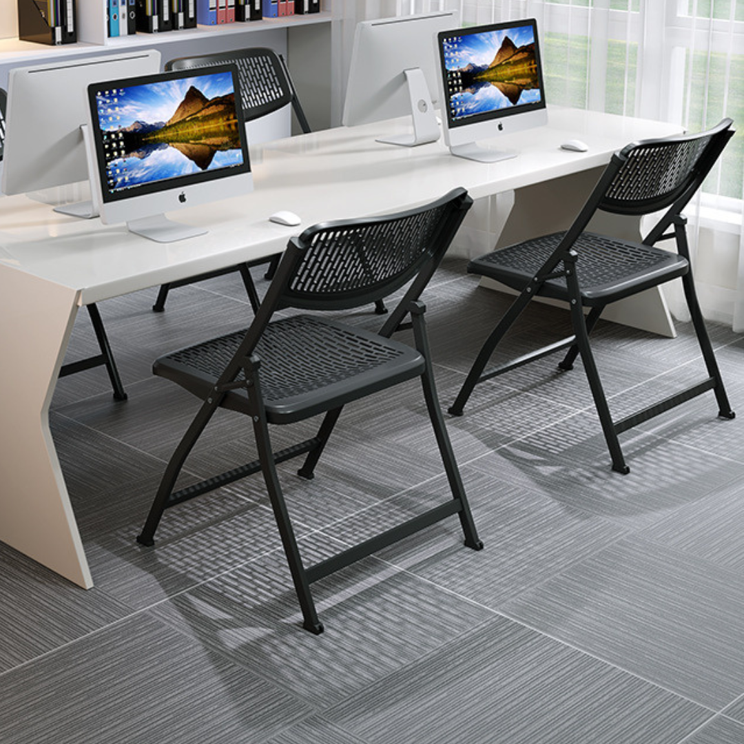 Premium Folding Mesh Seat Heavy Duty Carbon Steel Comfortable Chair