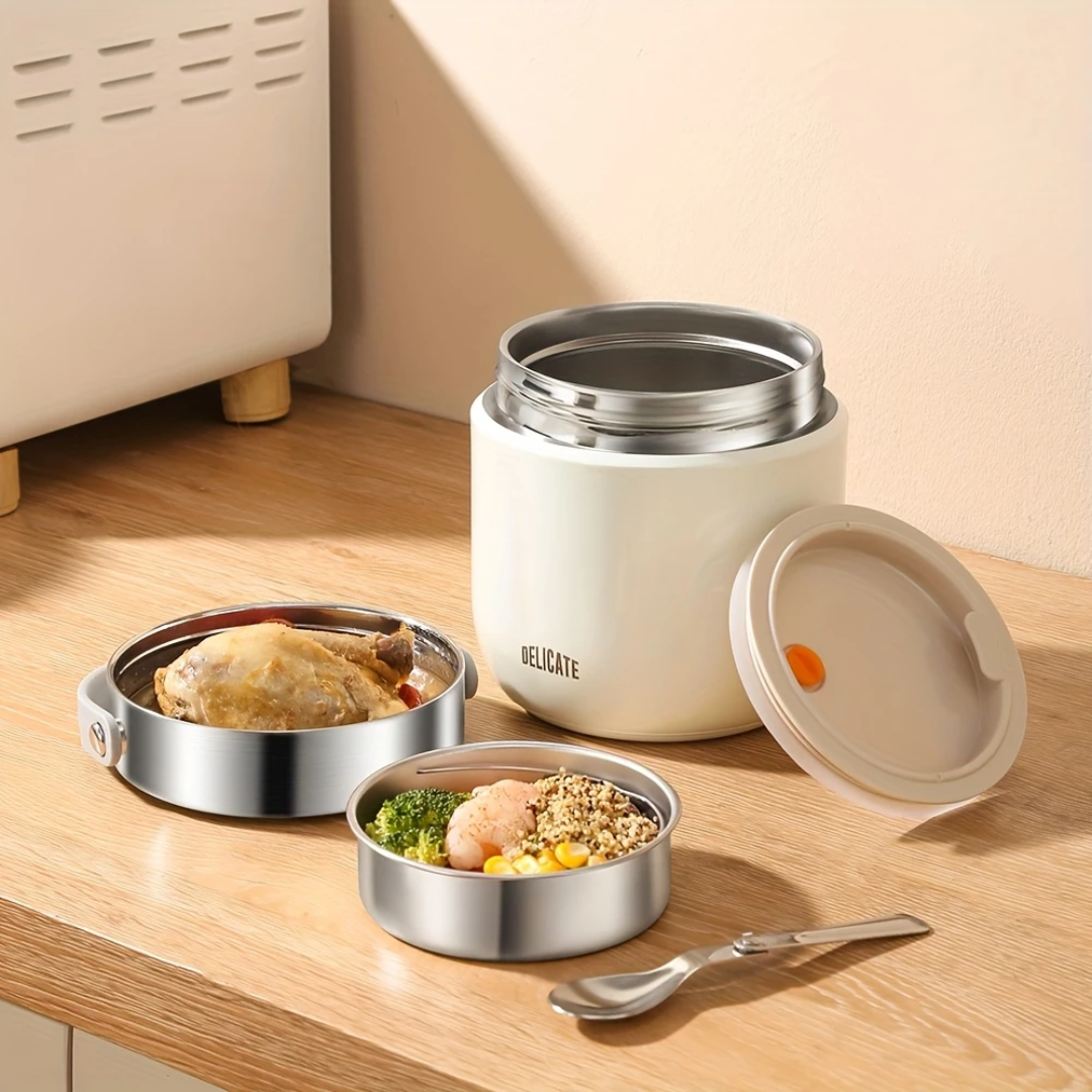304 Stainless Steel Vacuum Insulated Food Jar with Leak-Proof Lid (1200ml)