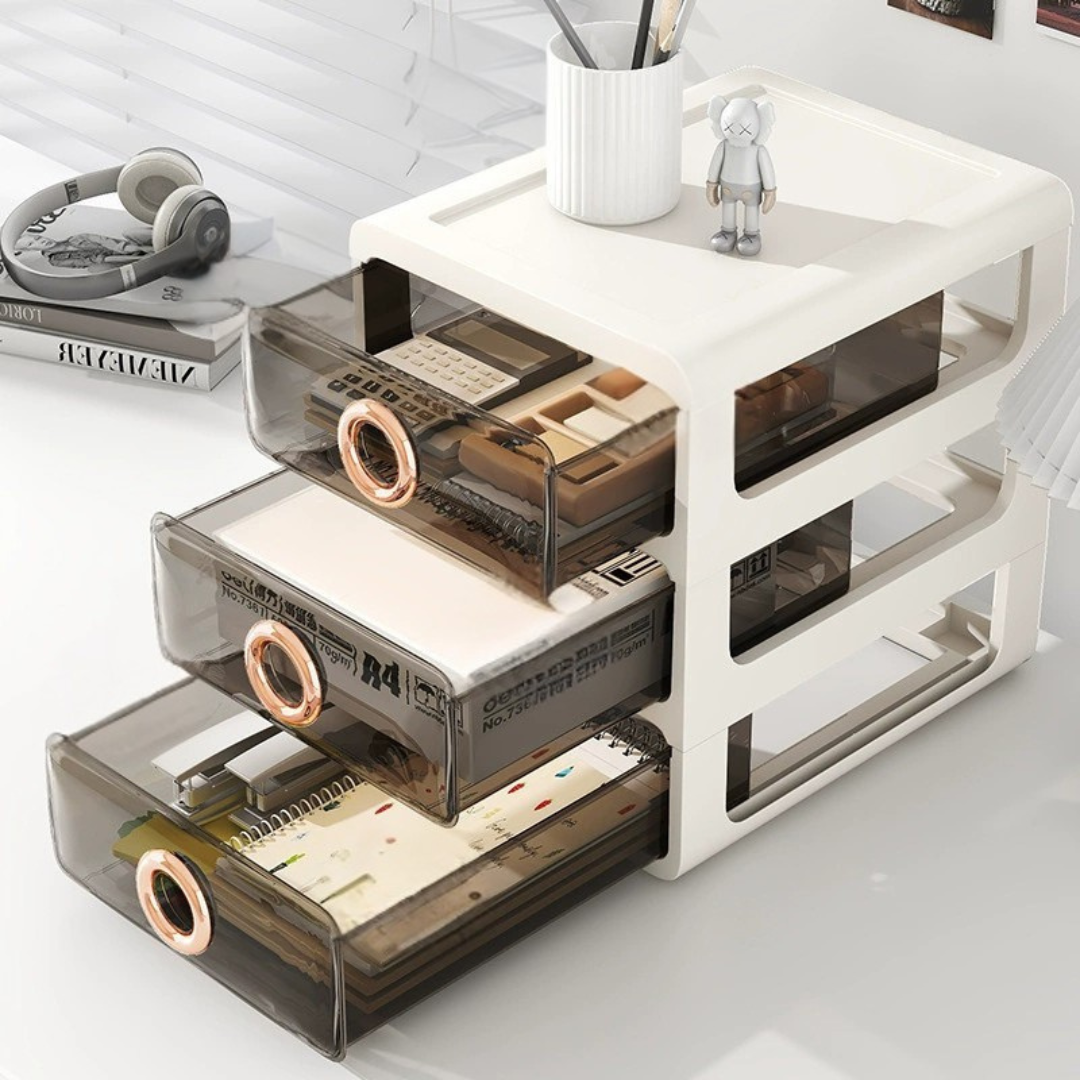 Premium Transparent Multi Purpose Storage Cabinet with Stackable Drawers