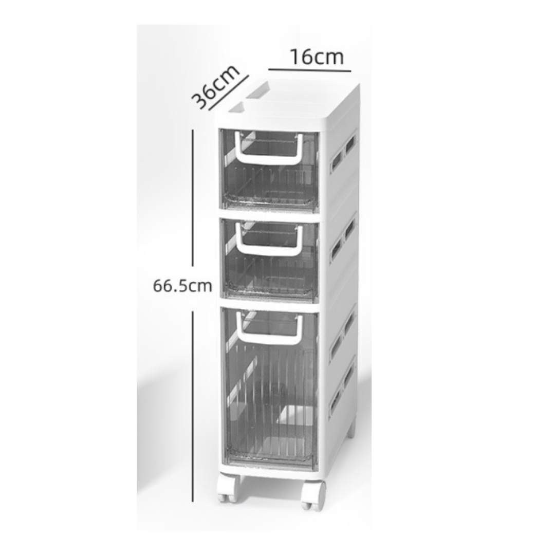 Space Saver Drawer-Style Transparent Storage Cabinet