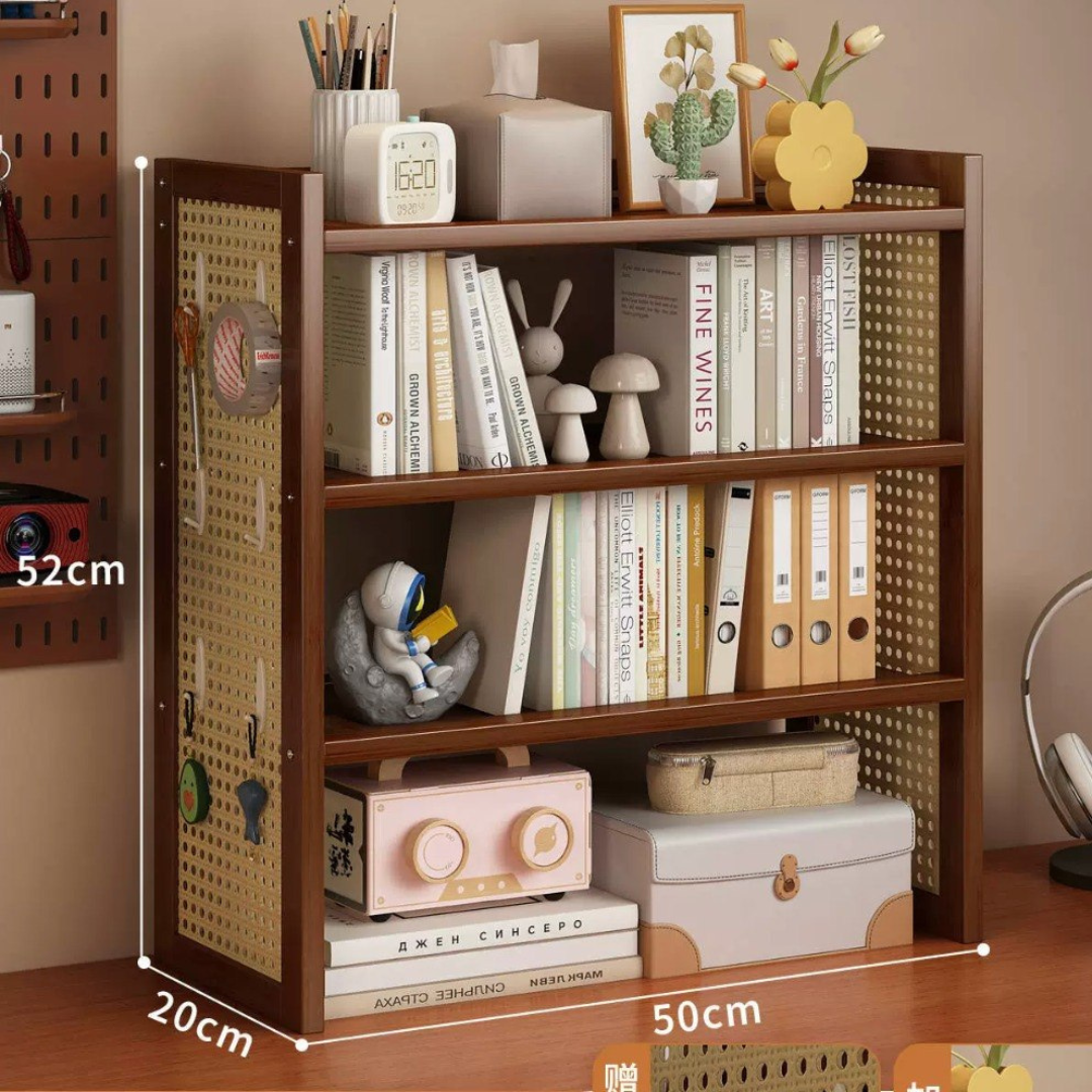 Multi Purpose Desktop Pegboard Bamboo Storage Organizer