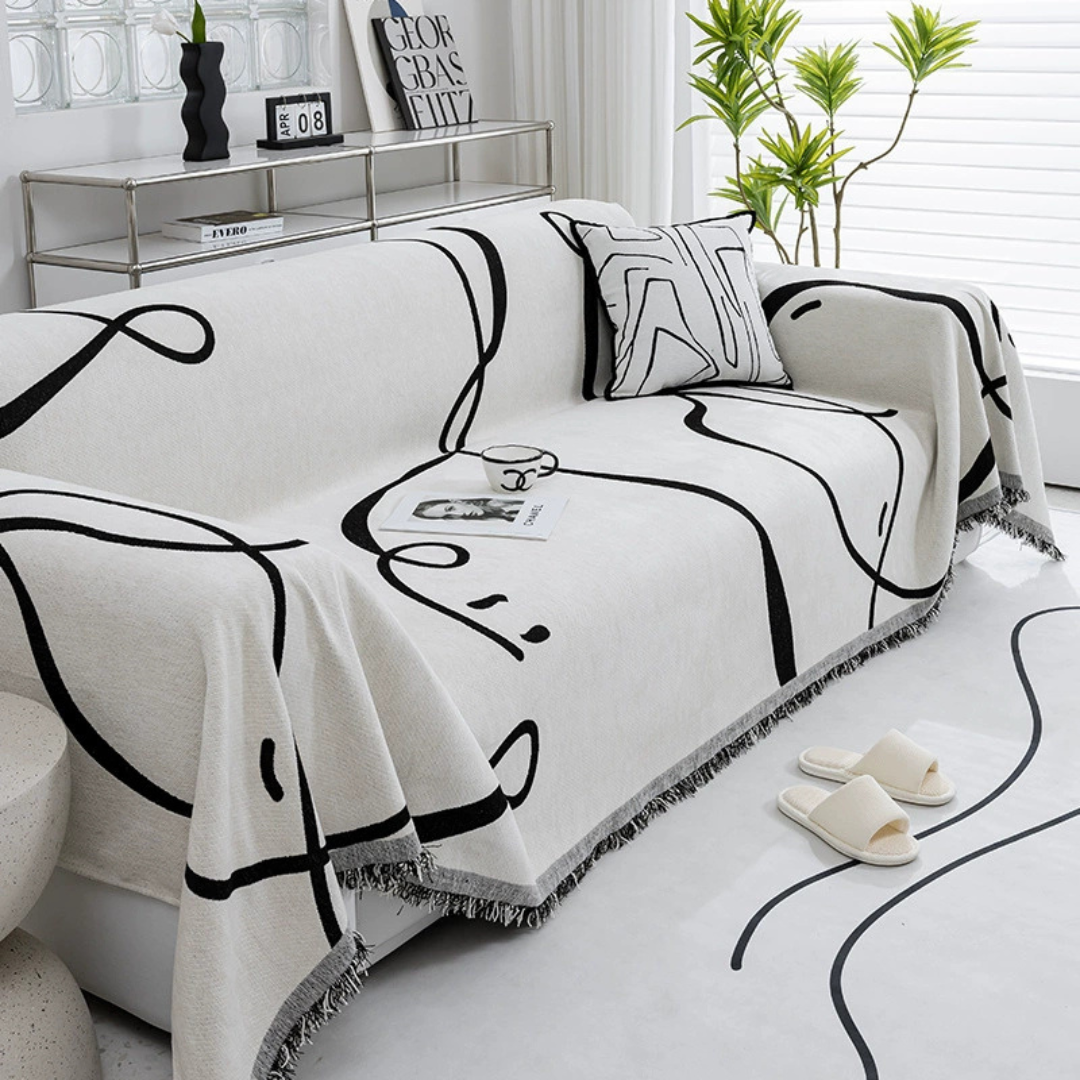 Double Sided Chenille Fabric Non Slip Sofa Cover