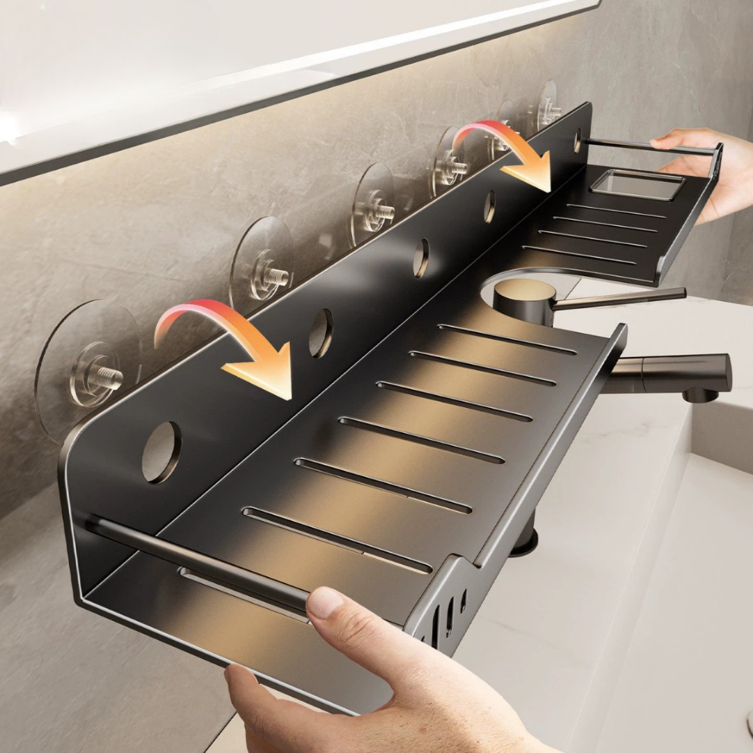 Multipurpose Suction Cup Shelf Drainage Storage Rack