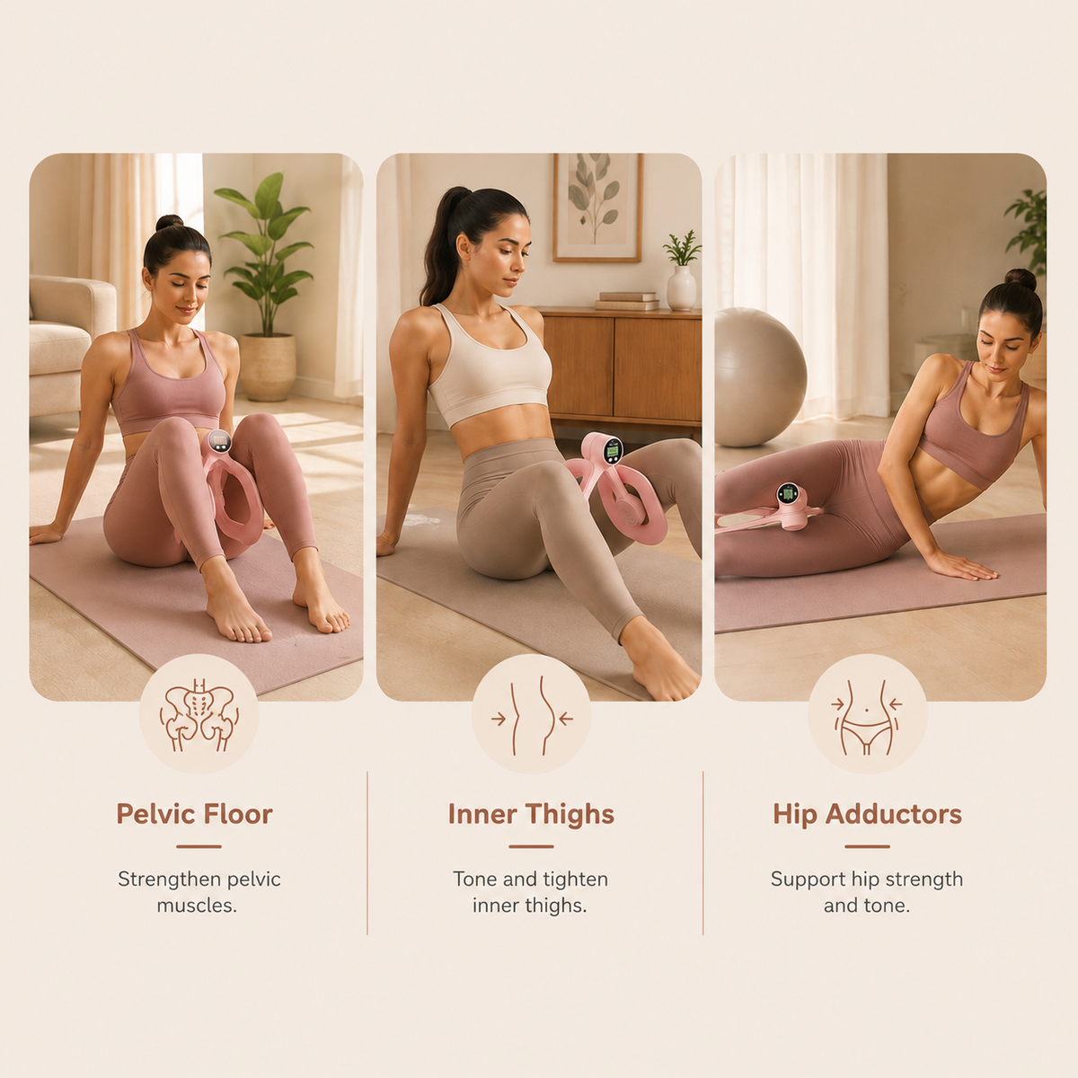 Homero Pelvic Floor Muscle Trainer Inner Thigh Toner with Digital Display