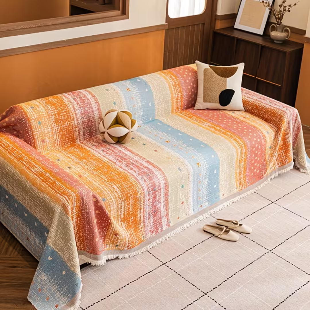 Premium Chenille Fabric Soft Breathable Throw Sofa Cover