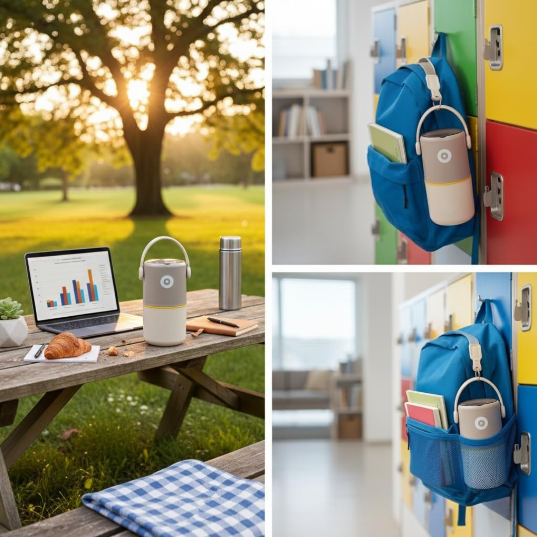 Double Wall Insulated Lunch Food Container with Handle