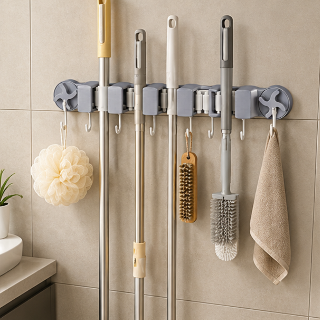 Heavy Duty Suction Cup Mop and Broom Holder