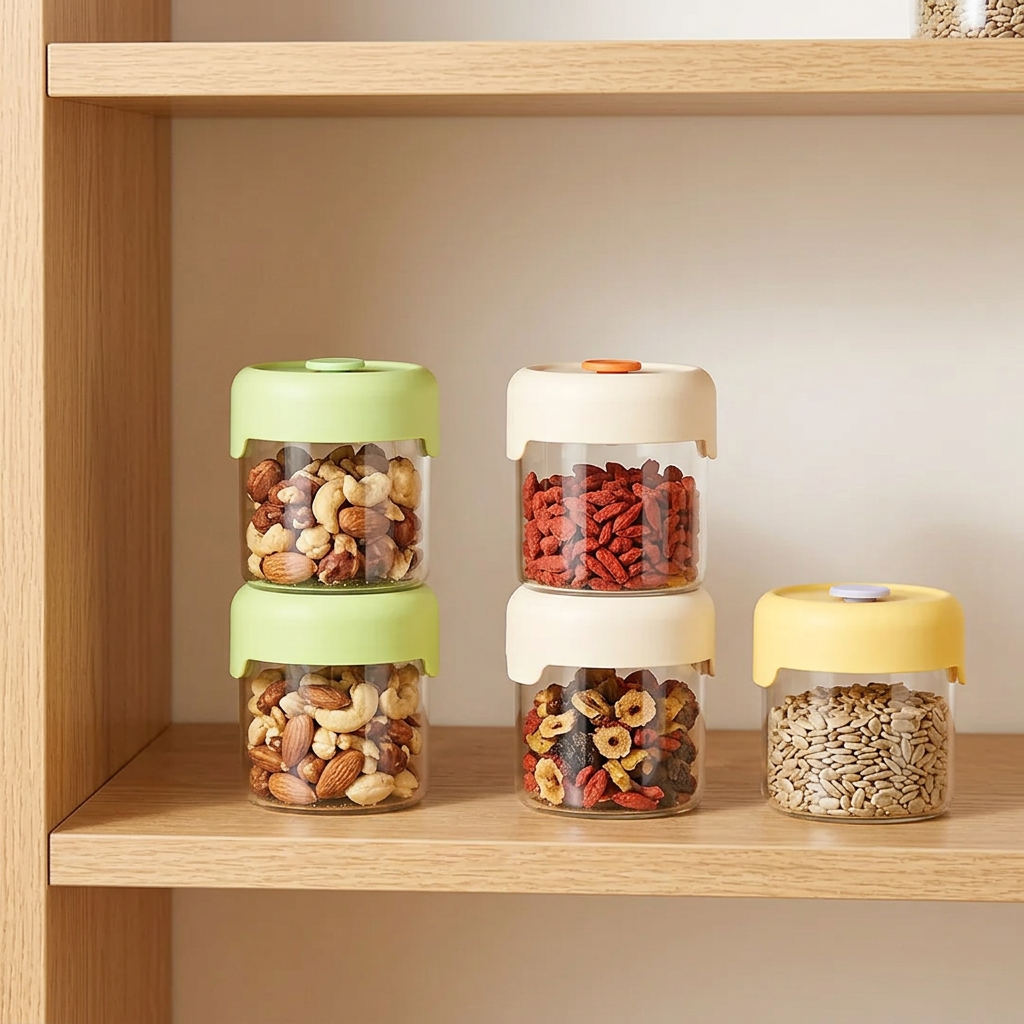 Homero Durable Borosilicate Glass Storage Cup for Home and Kitchen Use