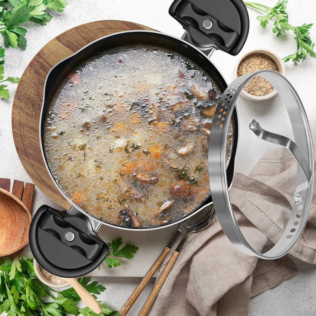 HOMERO Premium Multipurpose Twist Lock Non-Stick Pot