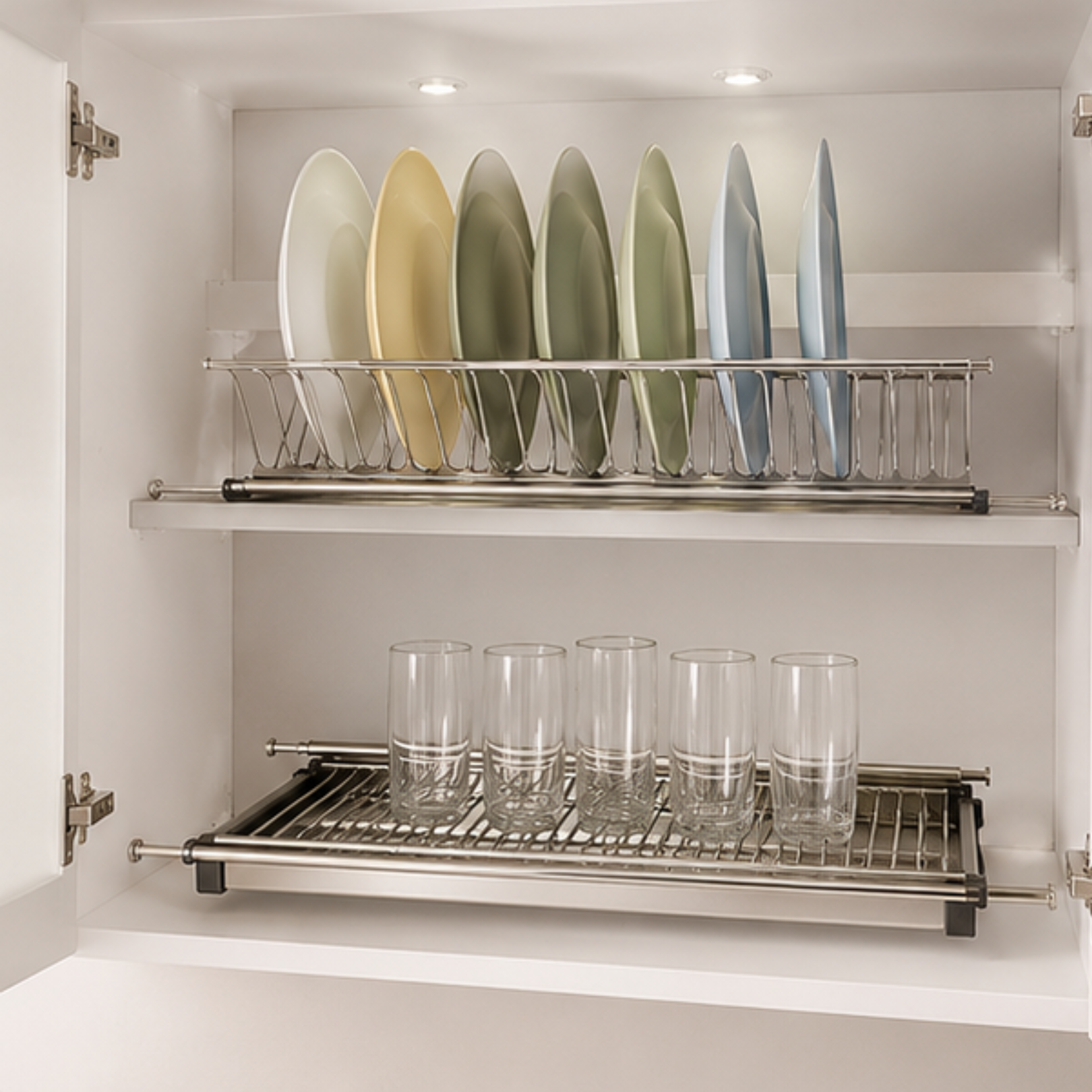 Modular Kitchen Stainless Steel Dish Plate Drainer Rack