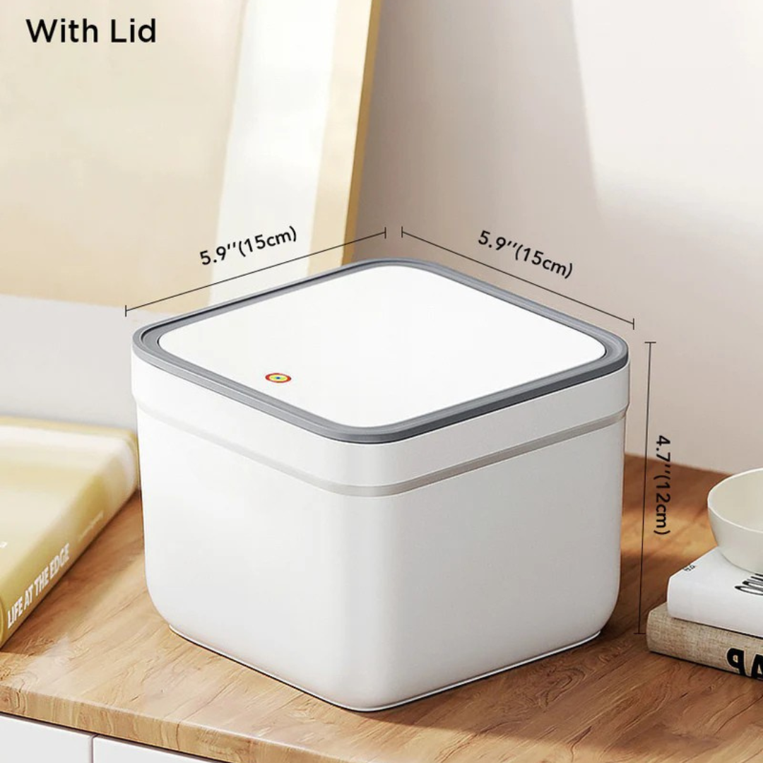 HOMERO Elegant Compact Design Mini Desktop Trash Can  - 2.4L Capacity
