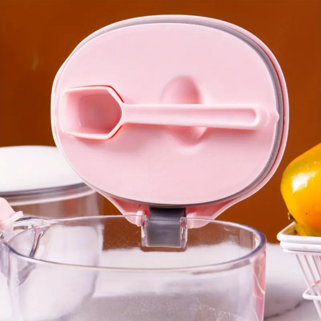 HOMERO Elegant Flip Lid Design Magnetic Spoon Spice Storage Box