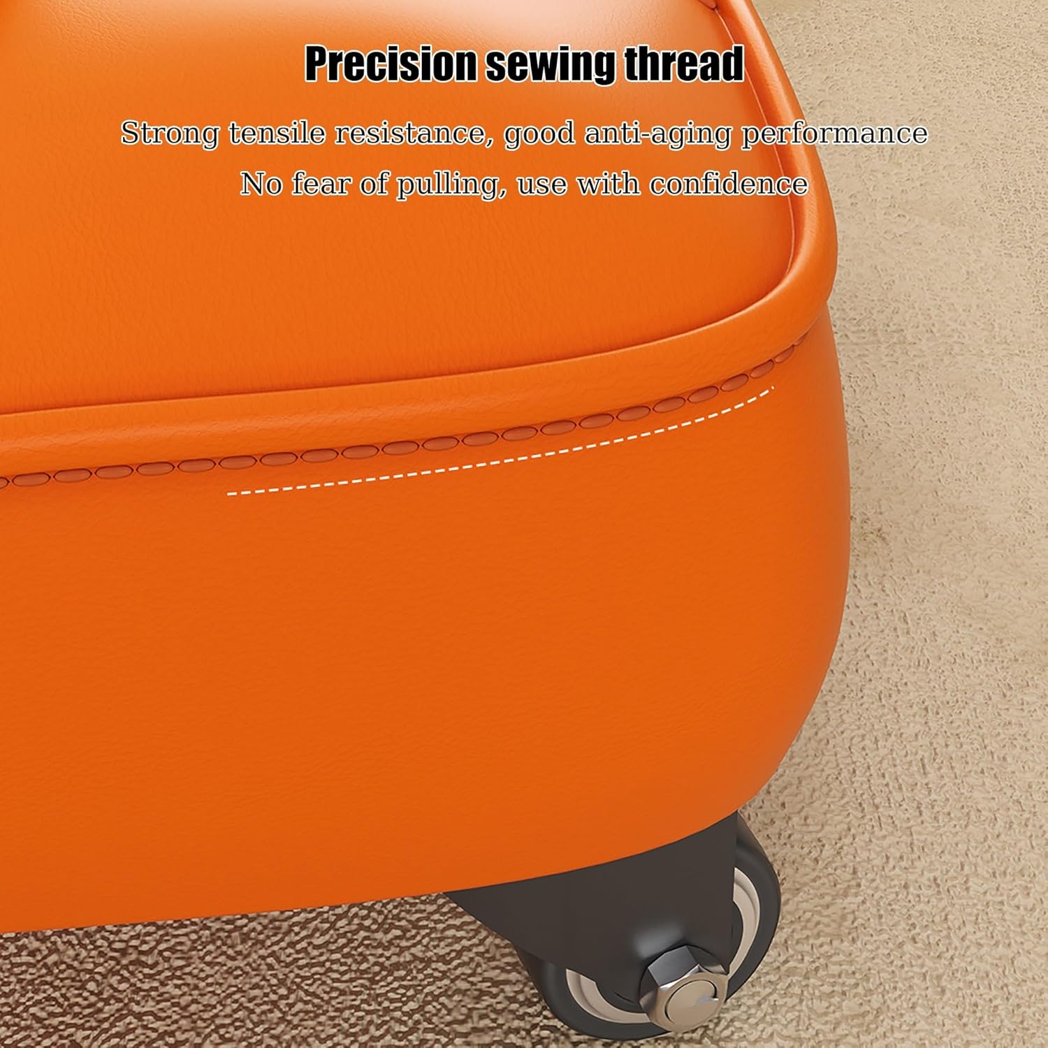 Multi Purpose Low Rolling Stool Cushioned Seat with Swivel Wheels