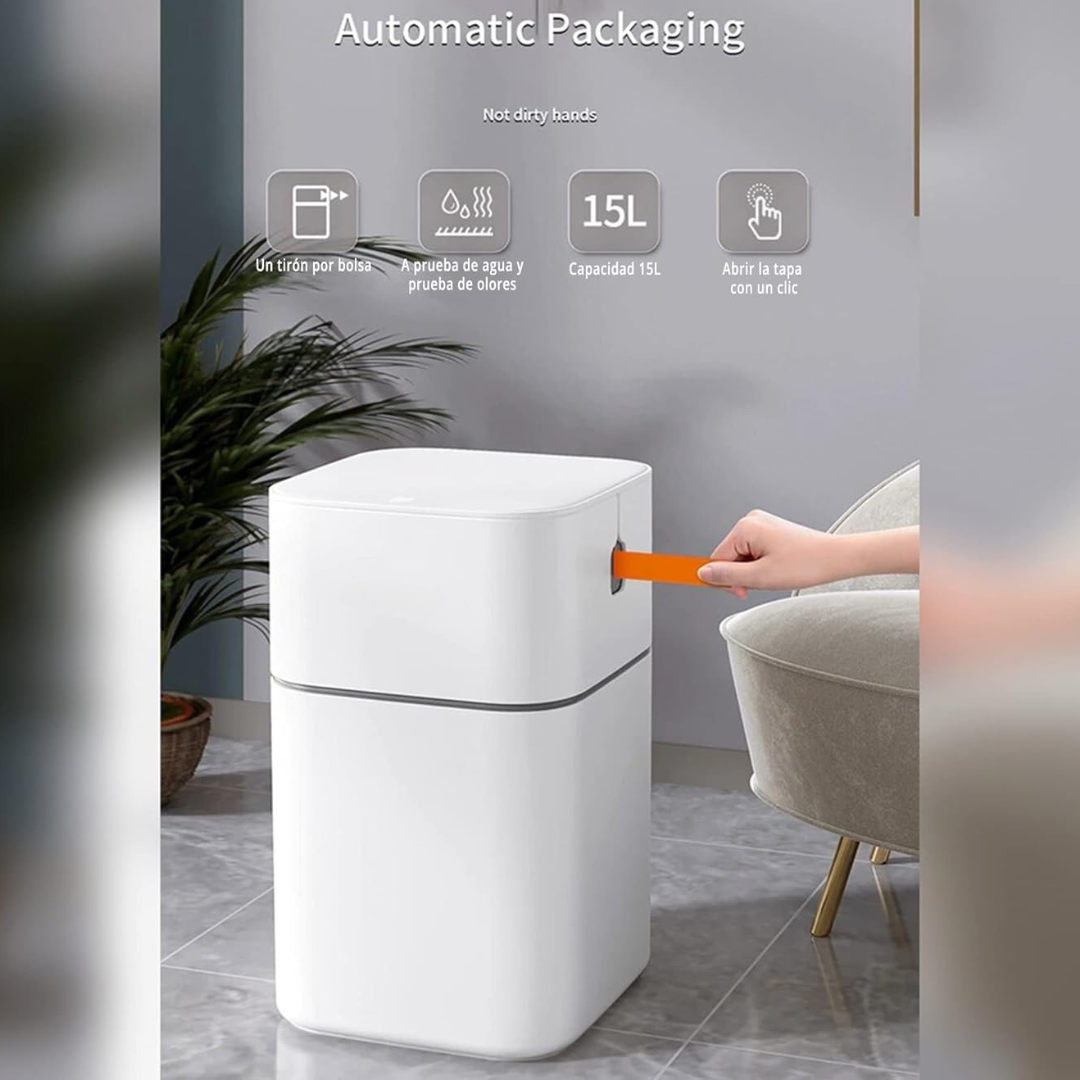 HOMERO Soft TPU Easy-Pack System Smooth Pull Groove Dustbin - 15L