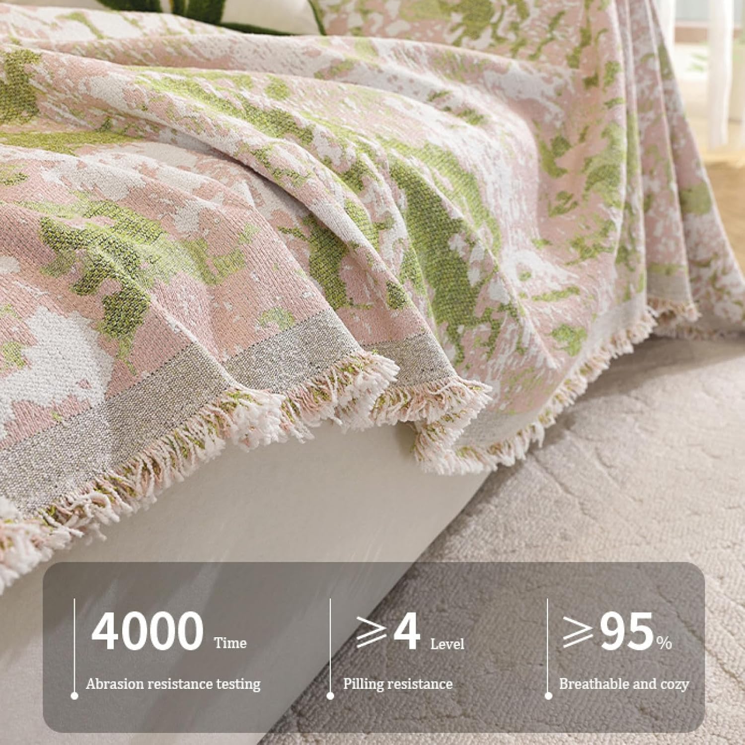 Premium Reversible Chenille Sofa Throw Cover
