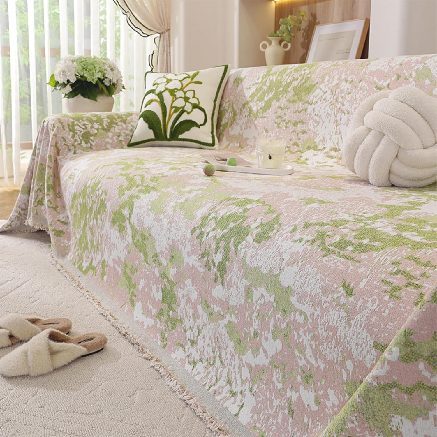 Premium Reversible Chenille Sofa Throw Cover