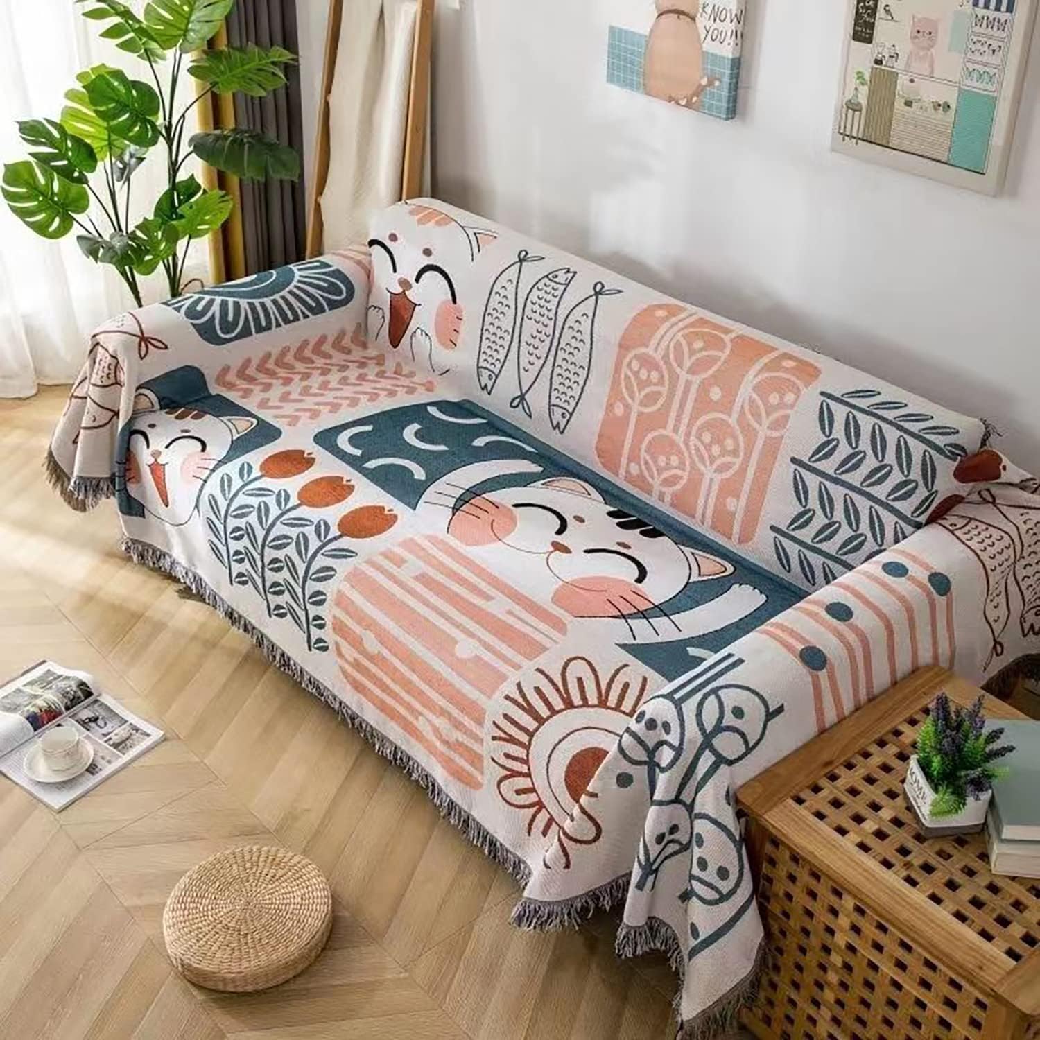 Luxury Chenille Breathable Throw Sofa Cover Blanket