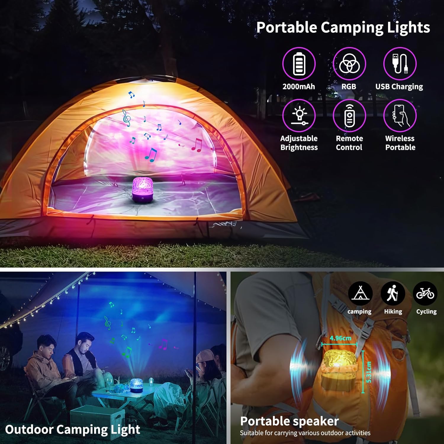 Ocean Wave Projector Lamp with Bluetooth Speaker