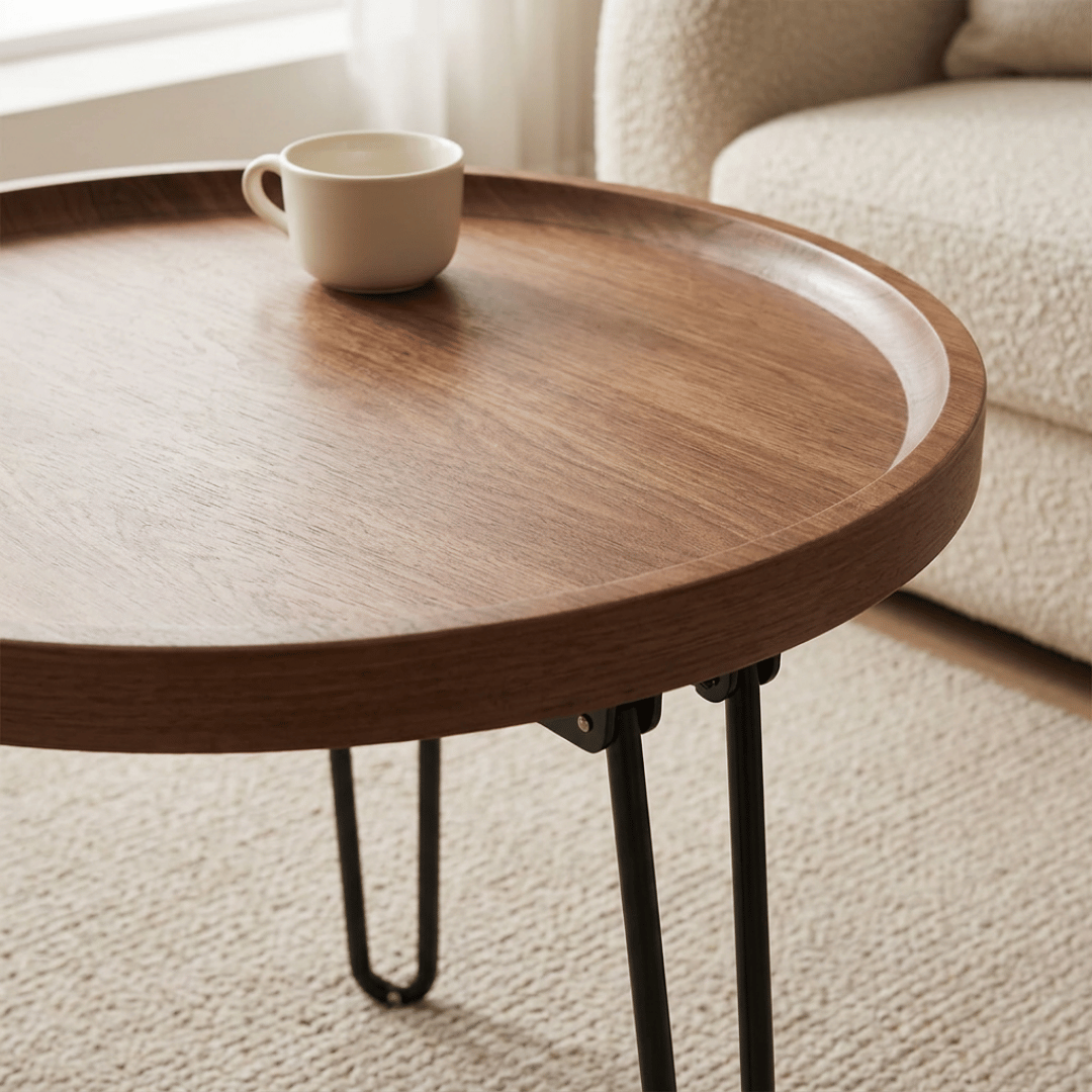 Heavy-Duty Multipurpose Foldable Metal Leg Wooden Table