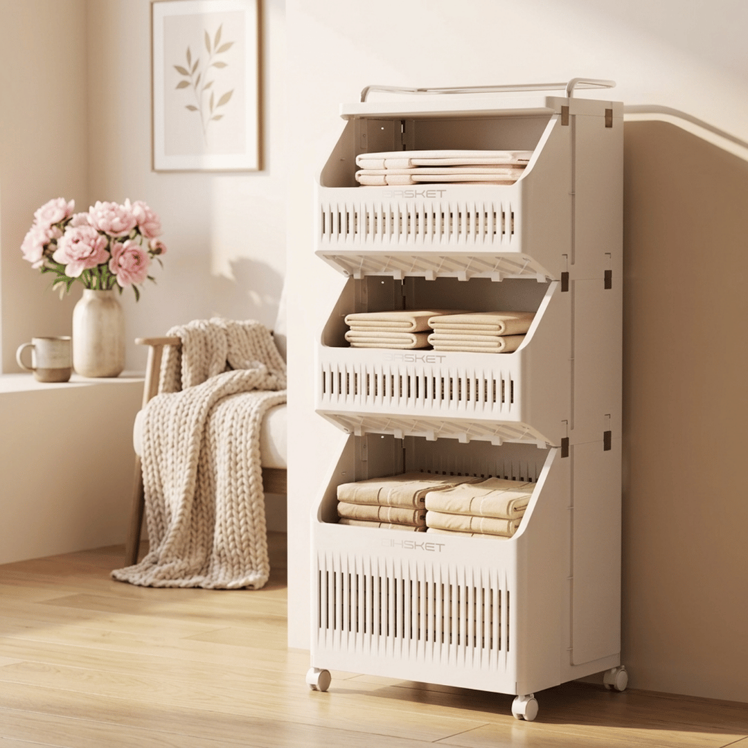 Homero Multi-Purpose Rolling Storage Cart With Lockable Wheels