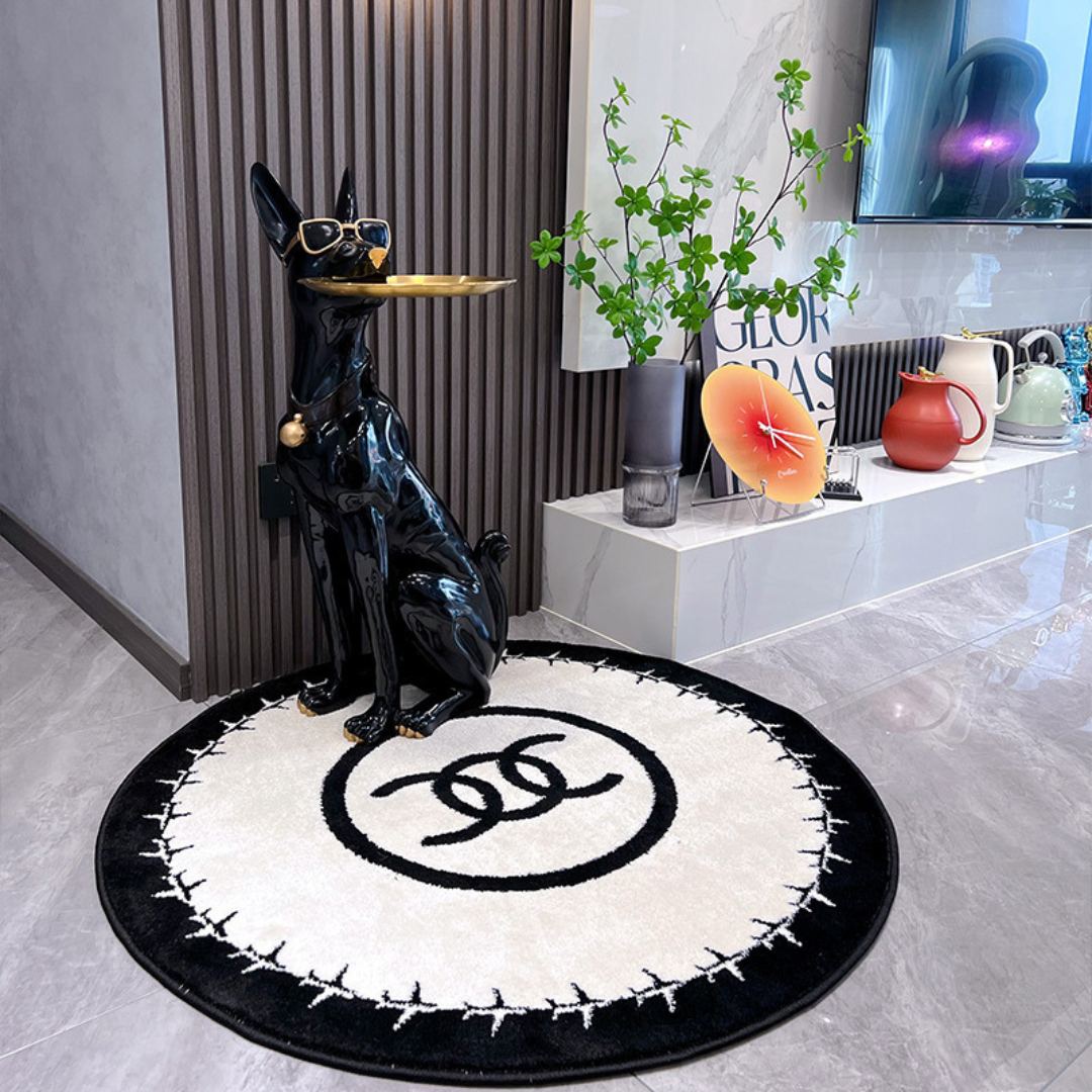 HOMERO Premium Plush Soundproof Floor Mat – 80x80 cm Round Design