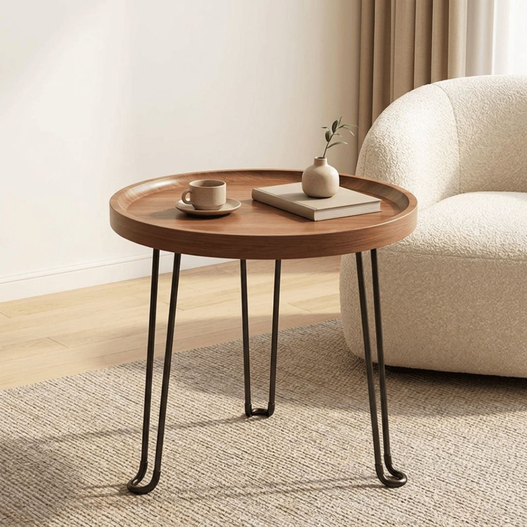 Heavy-Duty Multipurpose Foldable Metal Leg Wooden Table