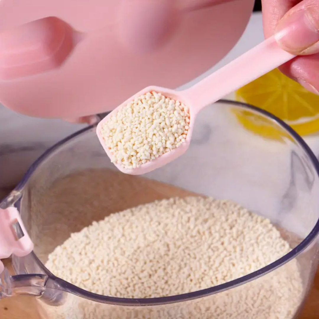 HOMERO Elegant Flip Lid Design Magnetic Spoon Spice Storage Box