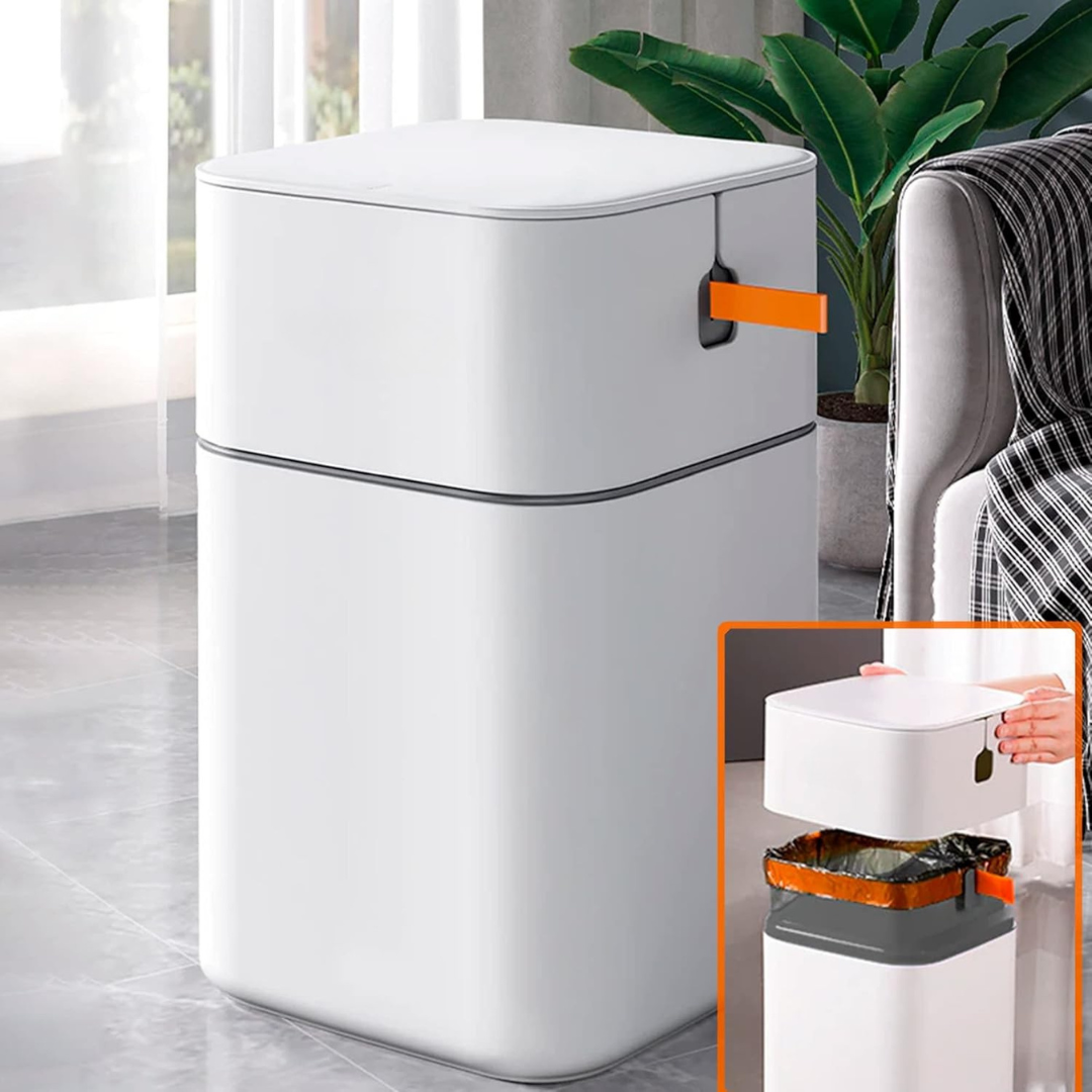 HOMERO Soft TPU Easy-Pack System Smooth Pull Groove Dustbin - 15L