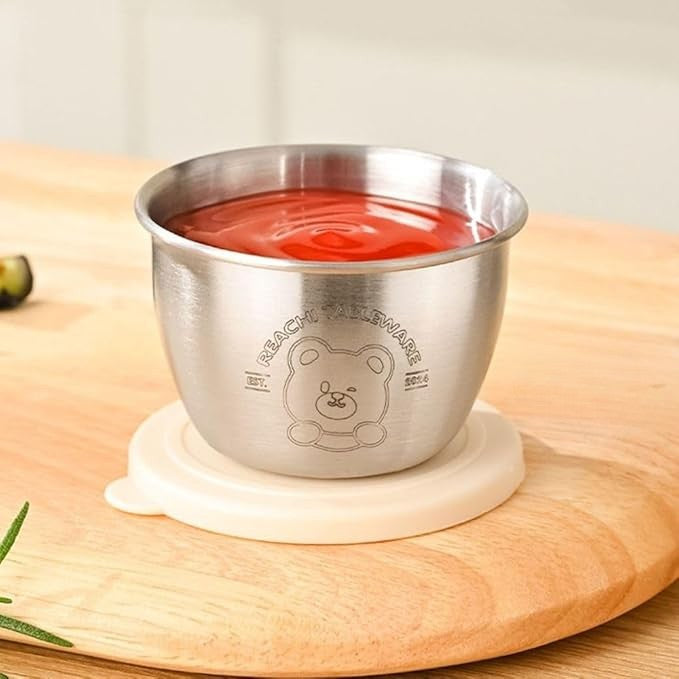 Stainless Steel Salad Dressing & Condiment Container with Lid