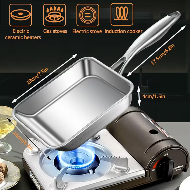 316 Steel Square Tamagoyaki Cooking Pan
