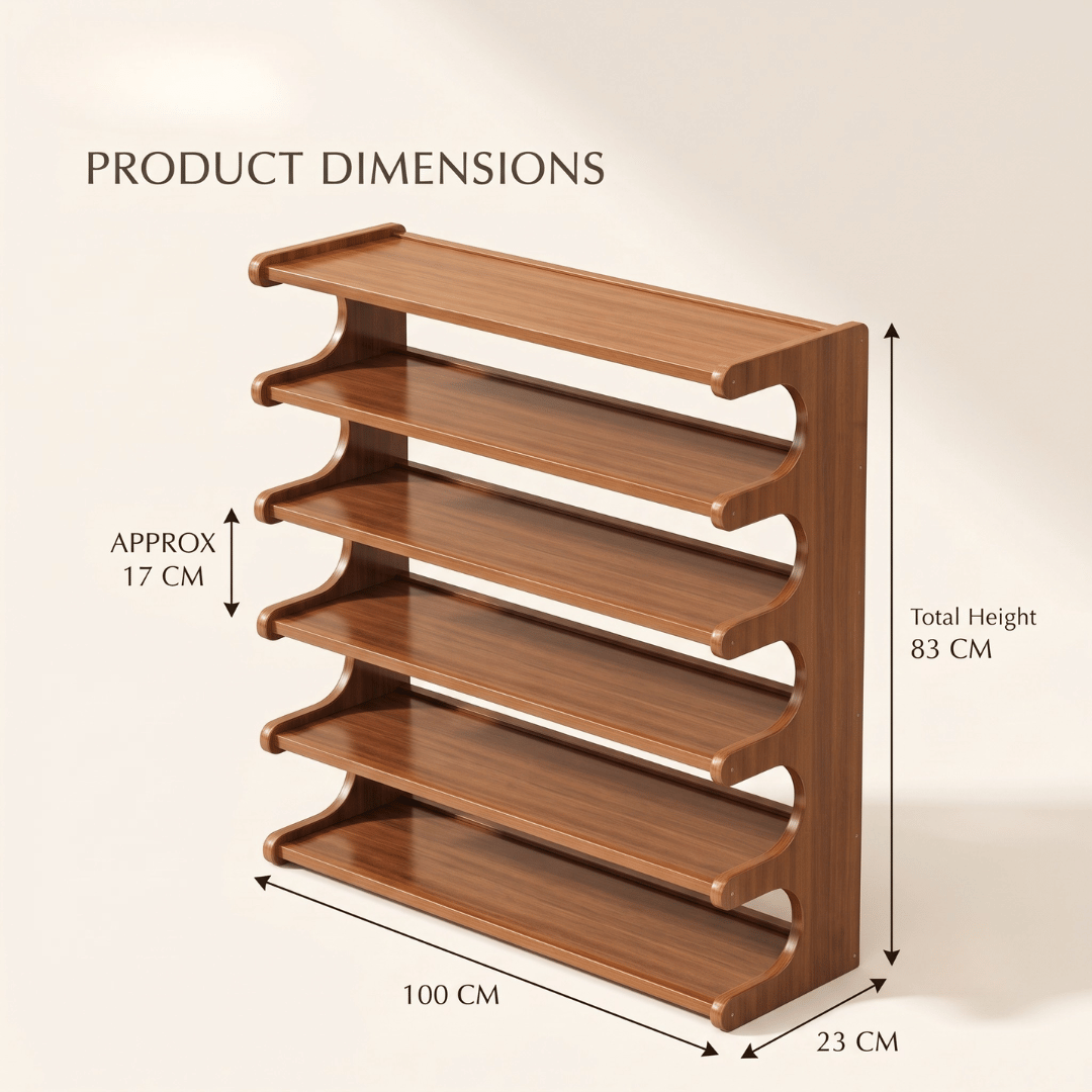 Multi-Tier Entryway Bamboo Shoe Rack & Utility Storage Organizer
