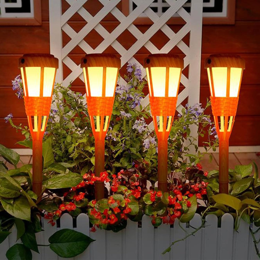 Homero Solar Flame Garden Light Outdoor Waterproof Design