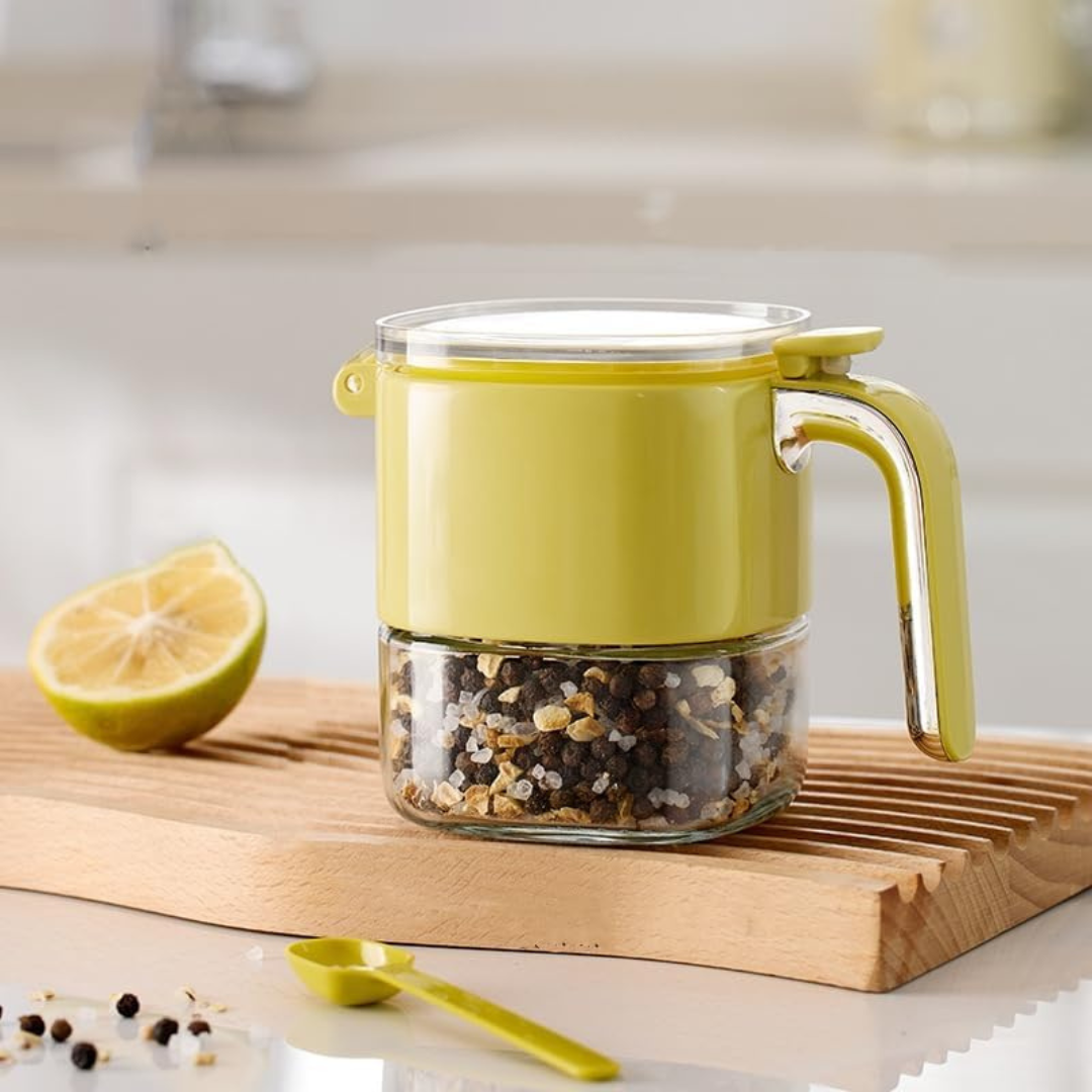 Homero Multi-Purpose One-Hand Operated Spice Jar with Flip Cap