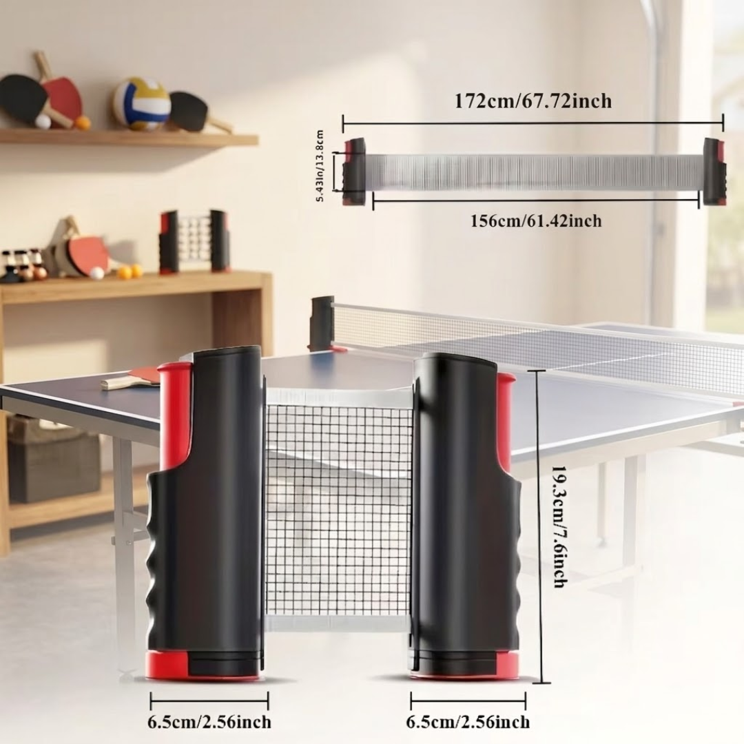 Portable Retractable Table Tennis Net Set with Paddles