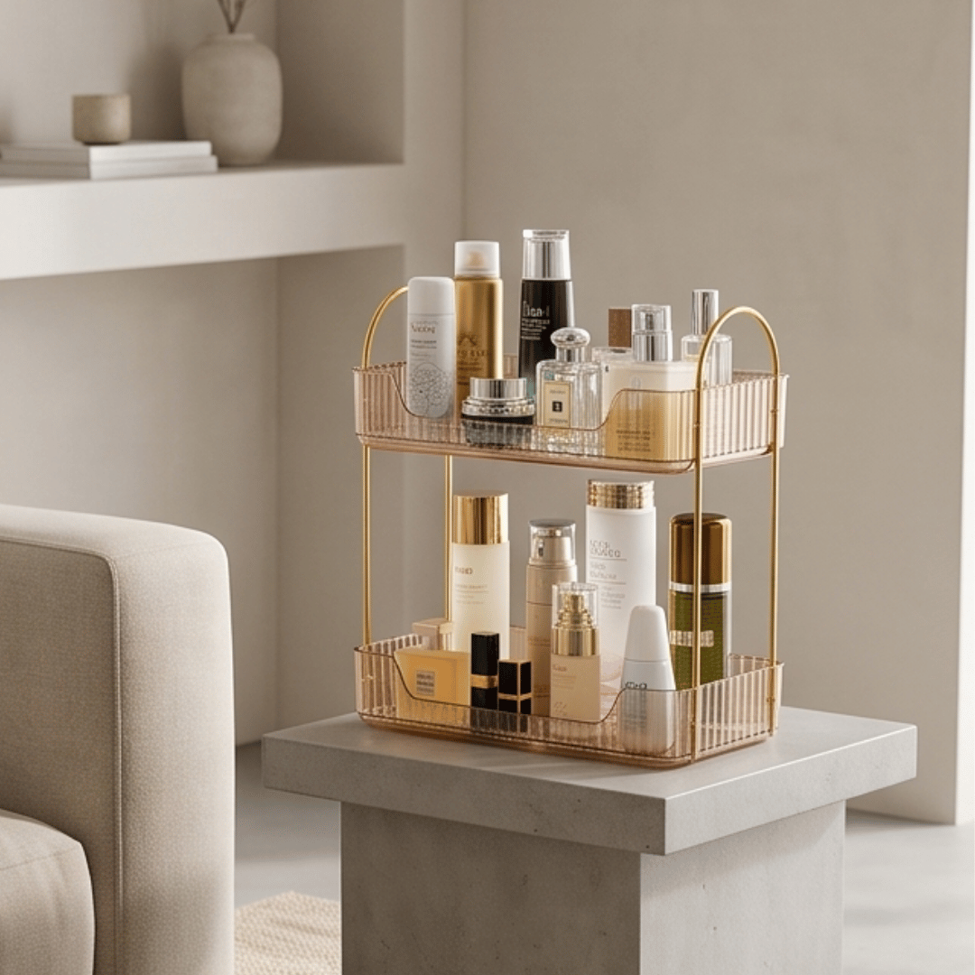 Two Tier Acrylic Makeup Cosmetics Storage Organizer