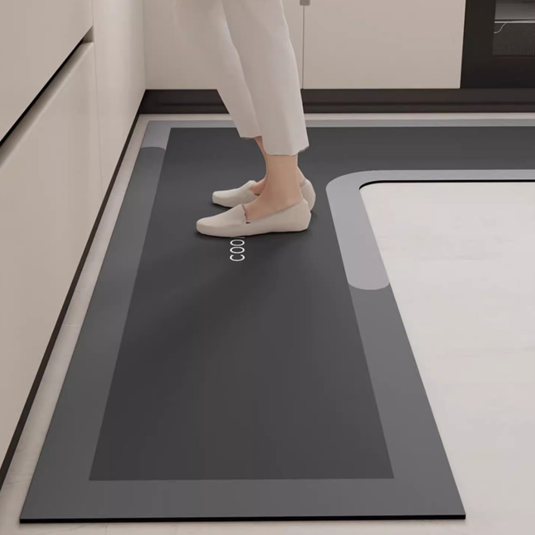 L-Shaped Water Absorbing Mat with Anti-Slip Design