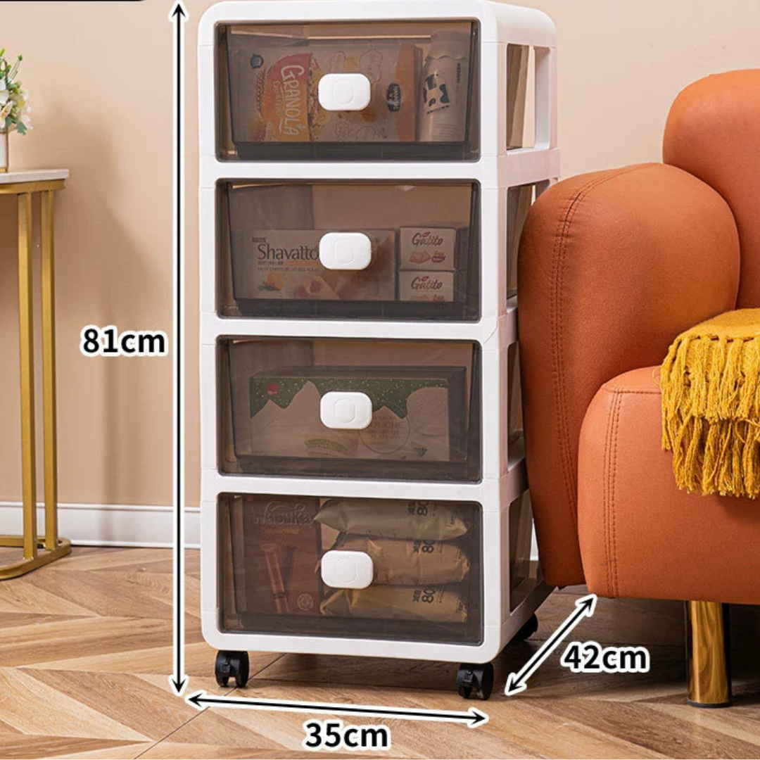 HOMERO Multi-Layer Plastic Drawer Mobile Slim Storage Cabinet