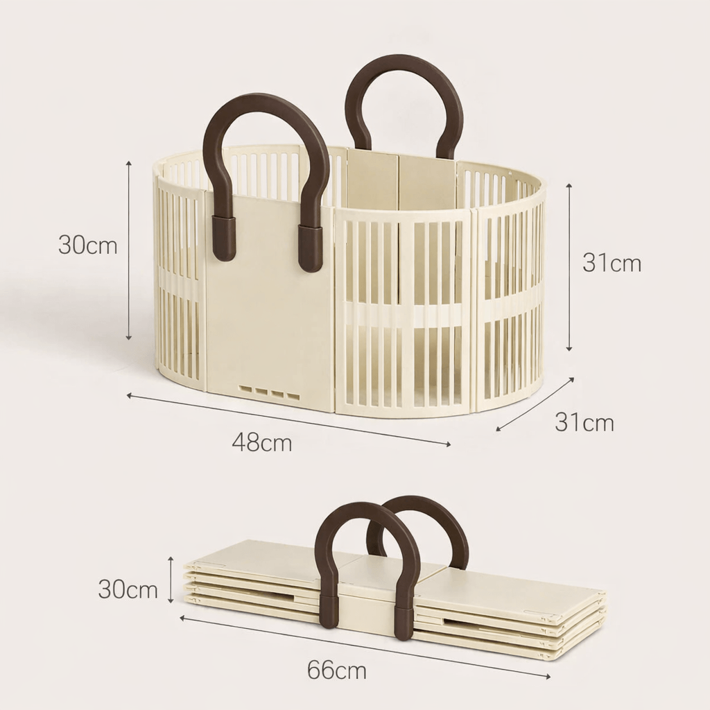 Multipurpose Large Capacity Foldable Basket with Handle