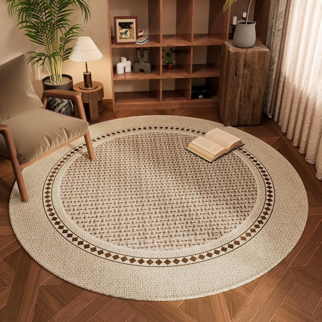 HOMERO Luxurious Round Modern Minimalist Rug 100cm