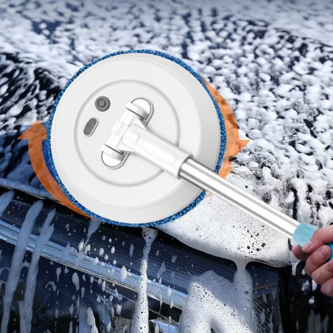Electric Cleaning Mop with Extendable Handle and Rotating Head