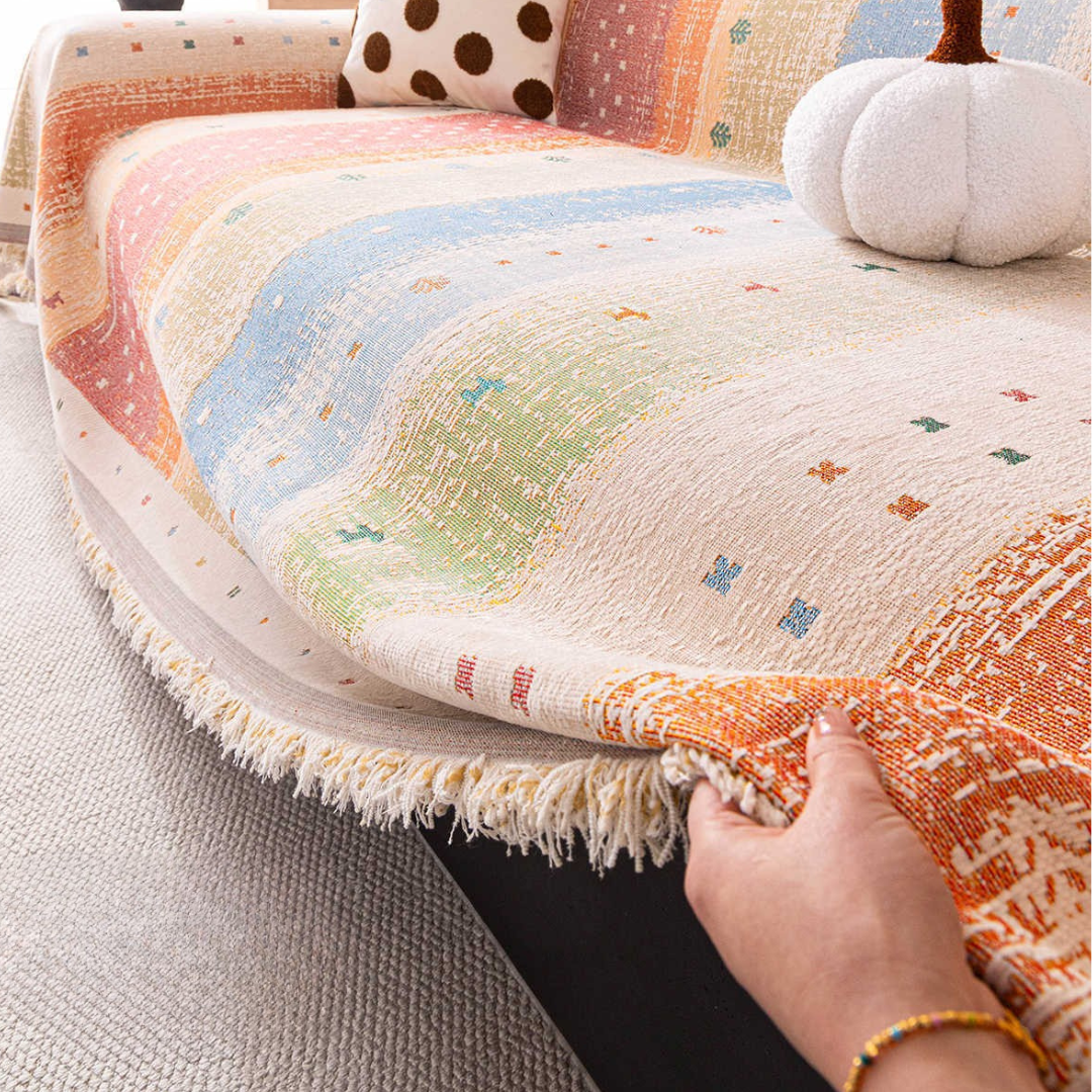 Premium Chenille Fabric Soft Breathable Throw Sofa Cover